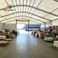 Carpa de Almacenamiento Portátil de Aleación de Aluminio de 30x60m, Cobertizo Temporal para Taller con Cubierta de PVC para Obras de Construcción