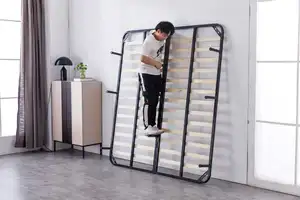 Phong Cách Anh Ottoman 5ft Kích Thước Ottoman Có Thể Gập Lại Bằng Gỗ Slatted Kim Loại Nền Tảng Sàn Khung Giường - Product Image 6