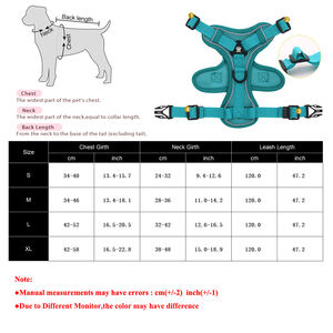 Harnais respirant pour chien avec laisse, <span class=keywords><strong>gilet</strong></span> réfléchissant pour animaux de compagnie pour les aventures en plein air <span class=keywords><strong>et</strong></span> l'usage quotidien - Product Image 6