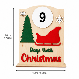 Wooden Christmas Countdown <b>Calendar</b> Dry Erase <b>Advent</b> <b>Calendar</b> Tabletop Holiday Decoration Reusable Home Decor - Product Image 4