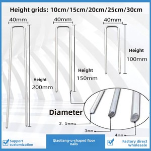 Clous de jardinage en acier inoxydable pour l'irrigation goutte à goutte avec tuyaux, barrières anti-mauvaises herbes, tissus et revêtements de <span class=keywords><strong>sol</strong></span> - Product Image 2