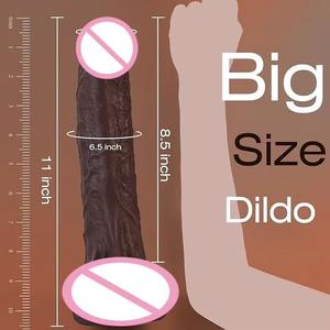 Beliebter 11-Zoll Pferde-Penis-<span class=keywords><strong>Dildo</strong></span> aus Silikon mit dualer Härte für weibliches Vergnügen - Product Image 3