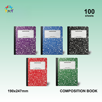 Cahier scolaire personnalisable avec reliure collée, motif imprimé sur mesure et option de logo personnalisé