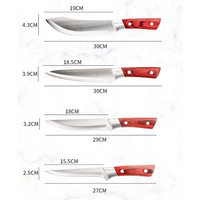 Professionnel japonais en acier inoxydable 4cr13 Cutter damas couteau Restaurant métal couteau de cuisine ensemble manche en bois couteau de Chef