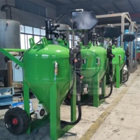 Pot de sablage haute pression Jichuan 300L, tailles personnalisées, avec construction en métal/rouleau et PLC de marque réputée