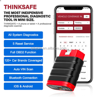 News Boot Full System OBDII Code Reader + Reset Software with Free Update Scanner ABS Material Red+Black 1kg THINKCAR