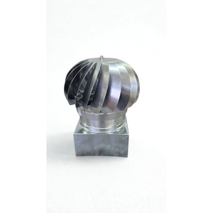 ARTIGIAN RUSSO Italia Campana de ventilación industrial de techo cuadrada de acero galvanizado, giratoria impulsada por el viento, para conductos de humos, independiente - Product Image 1