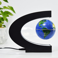 Globe Terrestre Flottant Lumineux à Lévitation Magnétique, Carte du Monde, Décoration de Bureau et de Maison, Outil Pédagogique
