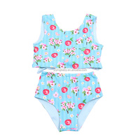 Trajes de Baño Reversibles para Niñas Yiying, Estampado Personalizado, Doble Cara, Dos Piezas, Conjunto de Bikini para Niñas