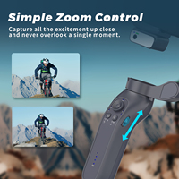Stabilisateur de cardan pliable L7Bpro 3-en-1 pour téléphone portable, enregistrement vidéo Vlog, suivi IA 360°, lumière LED et trépied selfie