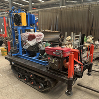 Foreuse robuste sur chenilles de 22 CV à moteur diesel pour puits d'eau, avec pompe à engrenages, pour environnements difficiles et utilisation facile