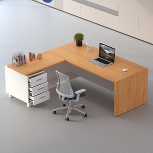 Bureau de direction en L autoportant extensible en bois noir de haute qualité, nouveau design moderne, vente chaude - Product Image 6