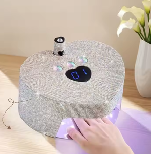 Wholesale Pink <strong>Leopard</strong> Print Professional Nail Dryer <strong>Lamp</strong> 86W Cordless LED Manicure <strong>Lamp</strong> 2-in-1 Wireless for Nail Drying Salon - Product Image 4