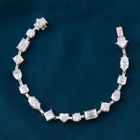 Bracelet en diamant sur mesure 18 carats, taille fantaisie, entièrement serti de diamants ; Diamants de couleur D, qualité VVS, haute qualité, vente directe d'usine.