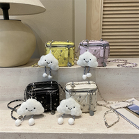 Sac à bandoulière mini JINZE3680 pour femme, matelassé, orné de diamants, avec chaîne, sac bandoulière tendance, petit sac à cosmétiques, sac à main de vanité