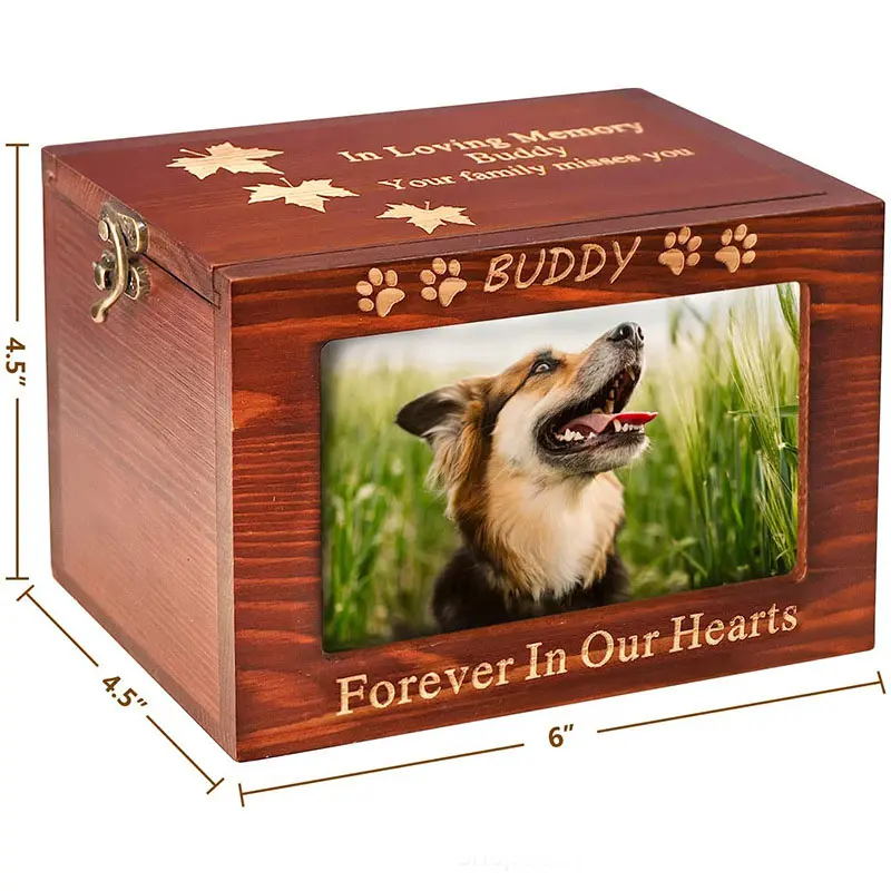Pet Ash urns mosaicable hình ảnh Bán hàng nóng Pet caskets & urns cho gỗ Pet Quan Tài Vật Lý
