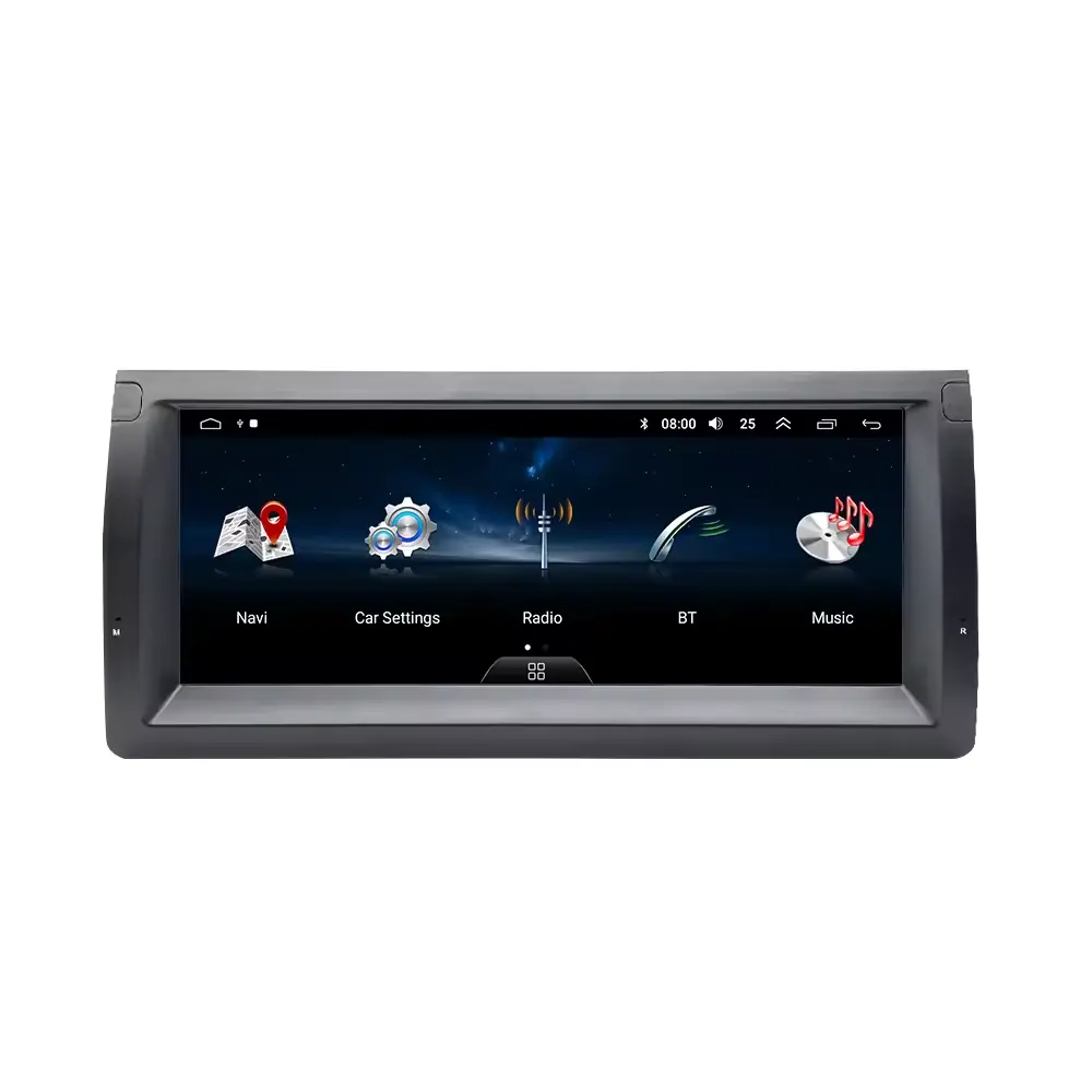 Autoradio 10.25 pouces Android 13 système 8 cœurs voiture Auto électronique pour Bmw E39 1995-2004 4 + 64 Go lecteur vidéo dvd de voiture