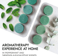 Huiles essentielles naturelles de menthe poivrée et d'eucalyptus, 8 comprimés, bombes de bain, diffuseurs de vapeur, aromathérapie
