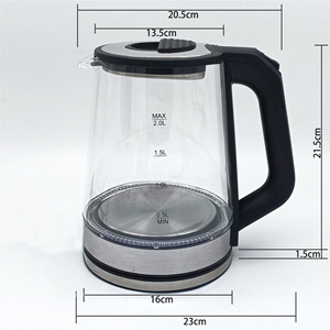 Nồi Hơi Thủy Tinh Làm Nóng Cho Ấm Đun Nước Điện Samovar Bình Pha Trà Tự Động Tắt Và Ấm Đun Nước Điện Thủy Tinh - Product Image 6