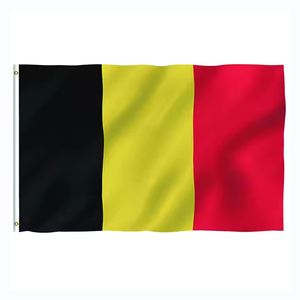 OEM Vente en gros <span class=keywords><strong>Belgique</strong></span> Polyester Impression numérique Taille personnalisée Drapeaux nationaux de tous les pays faisant fournisseur Drapeau publicitaire pour le football - Product Image 1