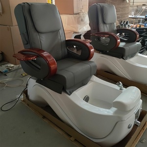 Foshan Kisen Factory Modern Hot Sale Luxury Black Nail Salon Spa Sofa Manicure Pedicure Massage Chair - Product Image 1
