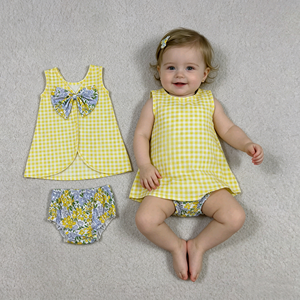 RTS Boutique Casual Flower Floral Kids Girls Tunic Shirt Diaper 2-Piece Outfits Wholesale <b>Big</b> <b>Bows</b> Cute Newborn Clothes Sets - Product Image 1