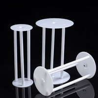 Support de gâteau rond transparent haut de gamme 2027 avec visage souriant, design flottant multidimensionnel