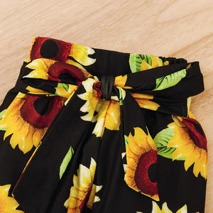 Combinaison pour bébé, vêtements d'école pour bébé, combinaisons en coton pour filles avec pantalon à motif tournesol de Chine - Product Image 5