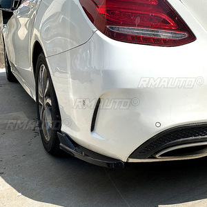 Rear Bumper Lip Diffuser Side Spoiler <b>Splitter</b> for Mercedes-Benz C-Class W205 C180 C200 C260 C43 AMG 2015-2021 Body Kits - Product Image 6