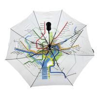 Parapluie pliant 2 sections à ouverture automatique et fermeture manuelle, imprimé numériquement, en pongee 190T, 21"x8K 90CM, avec cadre métallique et poignée en plastique, pour usage quotidien