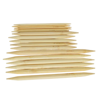 Lot de 75 aiguilles à tricoter courtes en bambou carbonisé de 15 cm/5,91 po pour fils épais, idéales pour les pulls, portables et écologiques