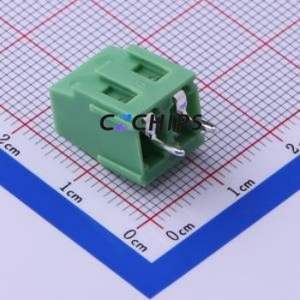 KF128L-5.08-2P Screw Terminal Block Through hole Component (THT),P=5.08mm Connector 1x2P 5.08mm Green Through Hole - Product Image 2