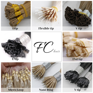 ผมเรีมีจากรัสเซียปลายต่อ K-TIP แบบคู่ปลายแบนมีเคราตินดิบคุณภาพสูงสีอ่อน - Product Image 4