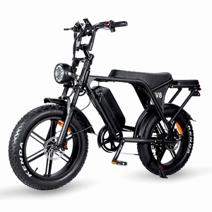 20" 4.0 Fat Tire Electric Bike V8 Model 750W Rear <b>Hub</b> Motor 48V 15Ah Lithium Battery High Carbon Steel Frame Double Disc Brake - Product Image 1