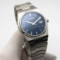 Montre mécanique automatique PRX T137 à succès, cadran guilloché bleu 40MM, mouvement ETA, fond transparent, lumineuse, pour homme