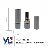 Tube de rouge à lèvres triangulaire hermétique Yuecai en gros, vide, 3,5 g, conteneur ovale triangulaire pour baume à lèvres avec bande dorée, emballage personnalisé