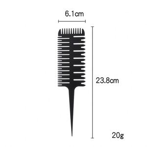 Custom Logo Plastic Antistatic Hair Styling <b>Comb</b> Black Barber <b>Comb</b> High Quality Hair Pick Afro <b>Comb</b> - Product Image 3