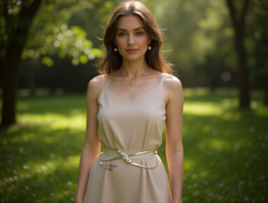 Catena Elastica da Vita in Lega d'Acciaio con Perle per Donna, Gioiello per il Corpo per Uso Quotidiano - Product Image 2