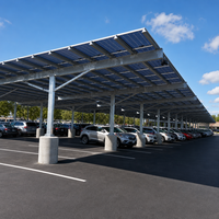Support de montage photovoltaïque en acier galvanisé pour système solaire de carport