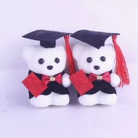 Ruunjoy Mini Ours en Peluche de Remise de Diplôme, Souvenir Décoratif, Jouet en Peluche pour Machine à Pinces, Porte-clés en Peluche Ours de Remise de Diplôme