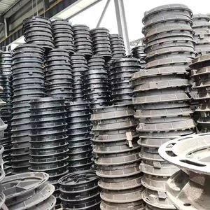 D400 taille personnalisée EN124 couvercle de trou d'homme de verrouillage fonte ductile noir SG pour les applications de sécurité routière - Product Image 5