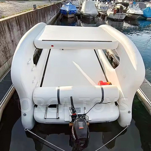 Catamarano elettrico personalizzato da crociera pontone portatile barca pieghevole casa gonfiabile barca per il gioco d'acqua - Product Image 3