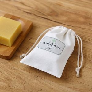 Bolsa de Muselina de Algodón Orgánico de Alta Calidad, Bolsa Pequeña Personalizada con Cordón para Jabón y Envases de Cosméticos - Product Image 3