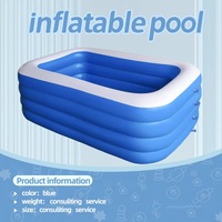 Piscine gonflable en PVC/TPU, épaisse et pliable, pour enfants, adultes, bébés, utilisation en extérieur, grande taille