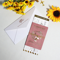 Voyage Thème Passeport Conception Invitations De Mariage Élégant Inviter Des Cartes De Mariage Pass Carte D'embarquement avec Enveloppe