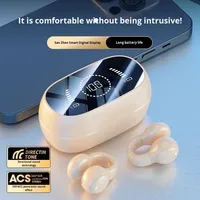 Nouveauté 2025 Écouteurs sans fil à conduction osseuse à clip d'oreille Contrôle intelligent du volume Non étanche Autonomie de la batterie inférieure à 3 heures