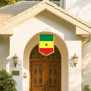 Wholesale Custom 11.81X7.87In Senegal Fringed Brocade <b>Flag</b>, Office Decorative <b>Flags</b> with Bright and Long Lasting Colors - Product Image 3