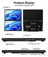 Monitores LED Táctiles Dobles de 15.6 Pulgadas Full HD 60Hz con Altavoces Integrados, Interfaz Tipo-C, Relación de Aspecto 16:9, Brillo de 250cd/m²