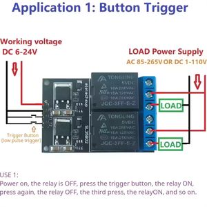 双稳态多功能继电器 N1-4CH 12V 自锁触发器 PN 板，适用于 Raspberry <span class=keywords><strong>Pi</strong></span> ESP32 8266 - Product Image 5