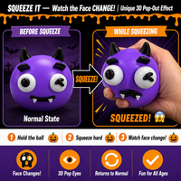 Juguete Antiestrés Southpeak Mochi, Herramienta de Terapia Sensorial para el Alivio de la Ansiedad, para el Autismo y el TDAH, Bola Cambia-Expresiones Facial para Halloween